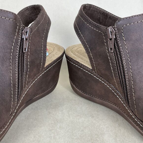 Cliffs by White Mountain Women’s Farrell Wedge Sandals 8.5M Side Zip C25369 - Picture 8 of 11
